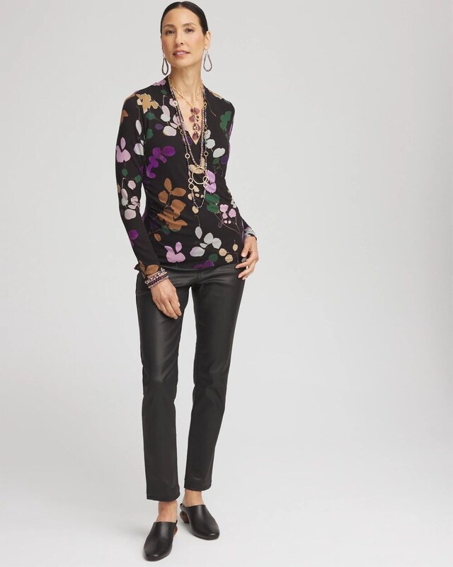 Touch of Cool Sprigs Surplice Top - image 2
